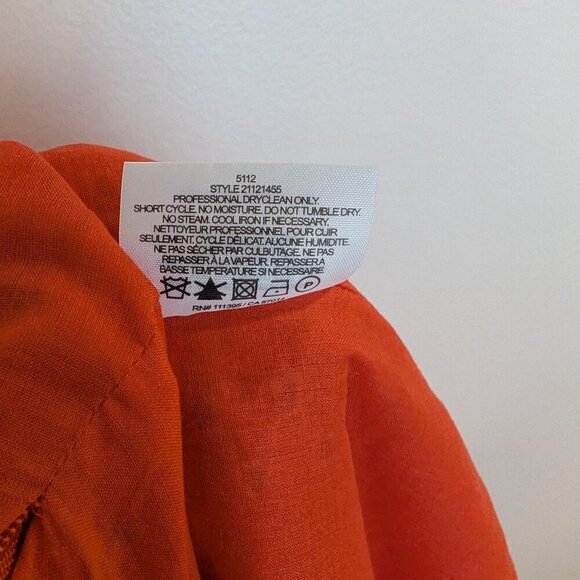 Tory Burch Berdine Orange/White Eyelet Dress, Sz 10 - Picture 8 of 8